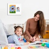 image:imageAmericanflat Kids Artwork Frame Changeable Gold  Magnetic Door Holds 100 Art Pieces  85x11 Letter Size Display with Mat or 10x125 Without Mat  My Mini Masterpiece  Holds 100 art pieces magnetic front door builtin keyholes for wall display stores finished artworkWhite