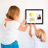 image:imageAmericanflat Kids Artwork Frame Changeable Gold  Magnetic Door Holds 100 Art Pieces  85x11 Letter Size Display with Mat or 10x125 Without Mat  My Mini Masterpiece  Holds 100 art pieces magnetic front door builtin keyholes for wall display stores finished artworkBlack