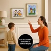 image:imageAmericanflat Kids Artwork Frame Changeable Gold  Magnetic Door Holds 100 Art Pieces  85x11 Letter Size Display with Mat or 10x125 Without Mat  My Mini Masterpiece  Holds 100 art pieces magnetic front door builtin keyholes for wall display stores finished artworkGold