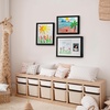image:imageAmericanflat Kids Artwork Frame Changeable Gold  Magnetic Door Holds 100 Art Pieces  85x11 Letter Size Display with Mat or 10x125 Without Mat  My Mini Masterpiece  Holds 100 art pieces magnetic front door builtin keyholes for wall display stores finished artworkBlack