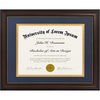 image:imageAmericanflat 11x14 Diploma Frame with ShatterResistant Glass  Use as 85x11 Frame with Mat or Display 11x14 Documents Without Mat  Certificate Frames with Engineered Wood for Wall Display  Gold  Engineered Wood construction Shatterresistant glass displays diplomas certificates and documents use with or without matMahogany Blue  Gold mat