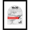image:imageAmericanflat 11x14 Picture Frame with ShatterResistant Glass  Use as 8x10 Frame with Mat or Display 11x14 Photo Without Mat  Signature Collection  Picture Frames for Wall Display  Dark OakBlack