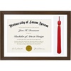 image:imageAmericanflat 11x16 Graduation Frame  ShatterResistant Glass  Fits 85x11 Diplomas with Tassel Opening  Engineered Wood Diploma Frame with Tassel Holder for Wall Display  DriftwoodWalnut