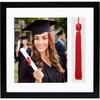 image:imageAmericanflat 13x13 Graduation Frame  ShatterResistant Glass  Fits 8x10 Photo with Tassel Opening  Engineered Wood Diploma Frames with Tassel Holder for Wall  Driftwood Square FrameBlack