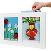 image:imageAmericanflat 85x11 Changeable Kids Art Frame 2Pack  Gold  Holds 100 art pieces magnetic front door builtin keyholes for wall display stores finished artworkWhite