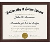 image:imageAmericanflat 85x11 Diploma Frame with ShatterResistant Glass  Document Frames with Engineered Wood  Legacy Collection  Certificate Frame for Tabletop and Wall Display  Mahogany  Shatterresistant glass displays diplomas certificates and documents wall or tabletop display with included easelMahogany