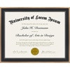 image:imageAmericanflat 85x11 Diploma Frame with ShatterResistant Glass  Document Frames with Engineered Wood  Legacy Collection  Certificate Frame for Tabletop and Wall Display  Mahogany  Shatterresistant glass displays diplomas certificates and documents wall or tabletop display with included easelBlack  Bronze