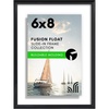 image:imageAmericanflat 85x11 Picture Frame with ShatterResistant Glass  Streamline Collection  Thin Border Photo Frame for Tabletop and Wall Display  Hanging Hardware and Easel Stand Included  Mahogany  Shatterresistant glass wall or tabletop display with included easel sawtooth hangers included secure turntab backingBlack