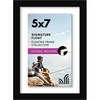 image:imageAmericanflat 8x10 Floating Picture Frame with Polished CrystalClear Glass  Use as 5x7 Picture Frame or Display 4x6 Photo  Signature Float Collection  Photo Frames for Tabletop or Wall  Black  Photo floats between crystalclear glass wall or tabletop display with included easel sawtooth hangers includedBlack