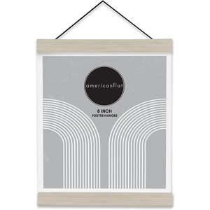 image:imageAmericanflat 11 Inch Dark Oak Magnetic Poster Clip Frame Wood Hanger Frame for Posters Prints Photos Pictures Maps Scrolls Art Prints and Canvas ArtworkLight Wood