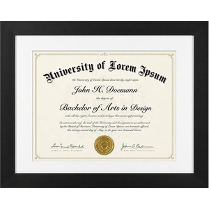 image:imageAmericanflat 11x14 Diploma Frame with ShatterResistant Glass  Use as 85x11 Frame with Mat or Display 11x14 Documents Without Mat  Certificate Frames with Engineered Wood for Wall  Mahogany  Engineered Wood construction Shatterresistant glass displays diplomas certificates and documents use with or without matBlack