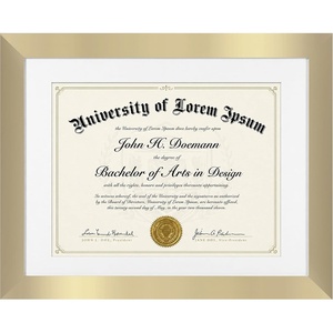 image:imageAmericanflat 11x14 Diploma Frame with ShatterResistant Glass  Use as 85x11 Frame with Mat or Display 11x14 Documents Without Mat  Certificate Frames with Engineered Wood for Wall Display  Gold  Engineered Wood construction Shatterresistant glass displays diplomas certificates and documents use with or without matGold