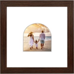image:imageAmericanflat 11x14 Picture Frame with ShatterResistant Glass  Use as 8x10 Frame with Mat or Display 11x14 Photo Without Mat  Signature Collection  Picture Frames for Wall Display  Driftwood  Engineered Wood construction Shatterresistant glass hangs vertical or horizontal sawtooth hangers includedWalnut
