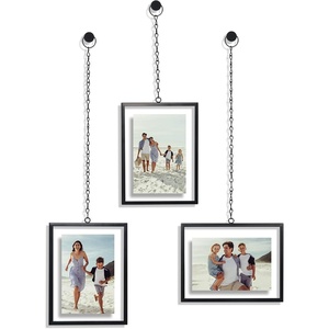 image:imageAmericanflat 11x14 Picture Frame with ShatterResistant Glass  Use as 8x10 Frame with Mat or Display 11x14 Photo Without Mat  Streamline Collection  Thin Border Picture Frames for Wall  Mahogany  Shatterresistant glass hangs vertical or horizontal sawtooth hangers included secure turntab backingBlack
