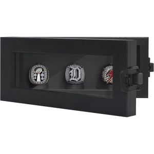 image:imageAmericanflat 11x14 Shadow Box Frame with ShatterResistant Glass  Silhouette Collection  Large Shadow Box Display Case for Tabletop and Wall Display  Dark Oak with Soft Felt Back  Shatterresistant glass 15 inch interior depth hangs vertical or horizontal displays keepsakes medals and memorabiliaBlack