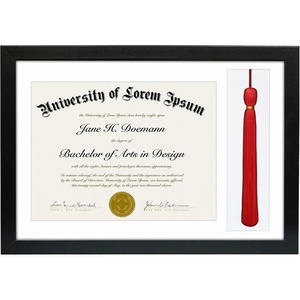 image:imageAmericanflat 11x16 Graduation Frame  ShatterResistant Glass  Fits 85x11 Diplomas with Tassel Opening  Engineered Wood Diploma Frame with Tassel Holder for Wall Display  DriftwoodBlack