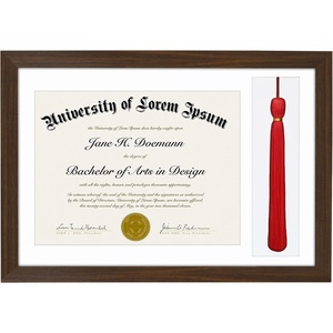 image:imageAmericanflat 11x16 Graduation Frame  ShatterResistant Glass  Fits 85x11 Diplomas with Tassel Opening  Engineered Wood Diploma Frame with Tassel Holder for Wall Display  DriftwoodWalnut