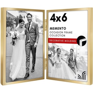 image:imageAmericanflat 12x18 Poster Frame  Driftwood Engineered Wood with Polished Plexiglass  Wide Picture Frame for Vertical or Horizontal Wall Display  Epic Collection  Driftwood  Polished plexiglass front hangs vertical or horizontal sawtooth hangers included secure turntab backingGold