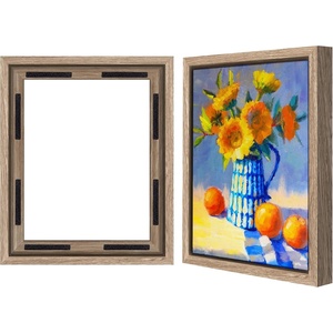 image:imageAmericanflat 12x18 Poster Frame with ShatterResistant Glass  Signature Collection  GalleryStyle Frames Made of Engineered Wood  Photo Frame for Wall Display  Dark OakOak