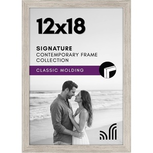 image:imageAmericanflat 12x18 Poster Frame with ShatterResistant Glass  Signature Collection  GalleryStyle Frames Made of Engineered Wood  Photo Frame for Wall Display  Driftwood12x18