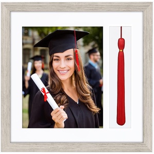 image:imageAmericanflat 13x13 Graduation Frame  ShatterResistant Glass  Fits 8x10 Photo with Tassel Opening  Engineered Wood Diploma Frames with Tassel Holder for Wall  Driftwood Square FrameDriftwood