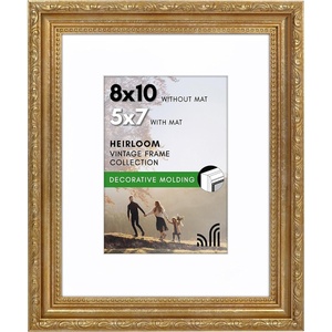 image:imageAmericanflat 13x19 Picture Frame with ShatterResistant Glass  Signature Collection  GalleryStyle Frames Made of Engineered Wood  Photo Frame for Wall Display  DriftwoodGold
