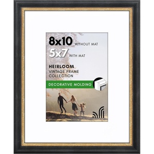 image:imageAmericanflat 13x19 Picture Frame with ShatterResistant Glass  Signature Collection  GalleryStyle Frames Made of Engineered Wood  Photo Frame for Wall Display  DriftwoodBlack Gold