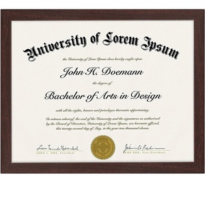 image:imageAmericanflat 85x11 Diploma Frame with ShatterResistant Glass  Document Frames with Engineered Wood  Legacy Collection  Certificate Frame for Tabletop and Wall Display  Mahogany  Shatterresistant glass displays diplomas certificates and documents wall or tabletop display with included easelMahogany