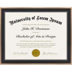 image:imageAmericanflat 85x11 Diploma Frame with ShatterResistant Glass  Document Frames with Engineered Wood  Legacy Collection  Certificate Frame for Tabletop and Wall Display  Mahogany  Shatterresistant glass displays diplomas certificates and documents wall or tabletop display with included easelBlack  Bronze