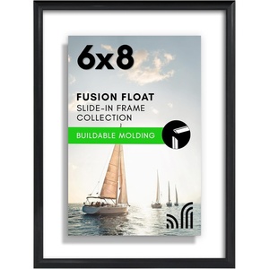 image:imageAmericanflat 85x11 Picture Frame with ShatterResistant Glass  Streamline Collection  Thin Border Photo Frame for Tabletop and Wall Display  Hanging Hardware and Easel Stand Included  Mahogany  Shatterresistant glass wall or tabletop display with included easel sawtooth hangers included secure turntab backingBlack