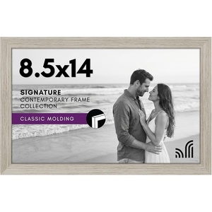 image:imageAmericanflat 85x14 Picture Frame with ShatterResistant Glass  Signature Collection  GalleryStyle Frames Made of Engineered Wood  Photo Frame for Wall Display  DriftwoodDriftwood