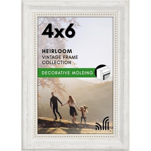 image:imageAmericanflat 85x14 Picture Frame with ShatterResistant Glass  Signature Collection  GalleryStyle Frames Made of Engineered Wood  Photo Frame for Wall Display  DriftwoodWhite