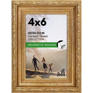 image:imageAmericanflat 85x14 Picture Frame with ShatterResistant Glass  Signature Collection  GalleryStyle Frames Made of Engineered Wood  Photo Frame for Wall Display  DriftwoodGold