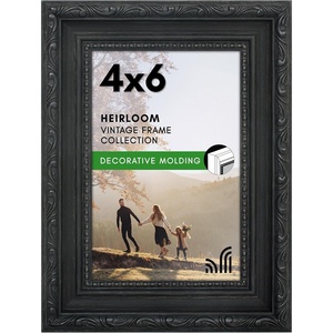 image:imageAmericanflat 85x14 Picture Frame with ShatterResistant Glass  Signature Collection  GalleryStyle Frames Made of Engineered Wood  Photo Frame for Wall Display  DriftwoodBlack