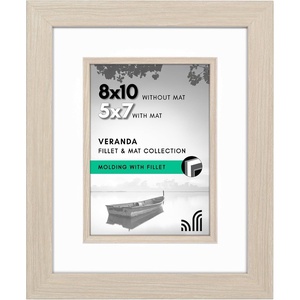 image:imageAmericanflat 8x10 Picture Frame with ShatterResistant Glass  Use as 5x7 Frame with Mat or Display 8x10 Photo Without Mat  Streamline Collection  Picture Frames for Tabletop and Wall  Gold  Shatterresistant glass wall or tabletop display with included easel triangle hangers included secure turntab backingDriftwood