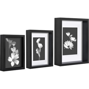 image:imageAmericanflat 8x12 Picture Frame with ShatterResistant Glass  Signature Collection  GalleryStyle Frames Made of Engineered Wood  Photo Frame for Tabletop and Wall Display  Dark Oak8X10