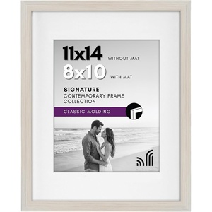 image:imageAmericanflat 9x12 Picture Frame with ShatterResistant Glass  Use as 6x8 Frame with Mat or Display 9x12 Photo Without Mat  Signature Collection  Picture Frames for Tabletop and Wall  Driftwood11x14