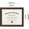 image:imageAmericanflat 11x14 Diploma Frame with ShatterResistant Glass  Use as 85x11 Frame with Mat or Display 11x14 Documents Without Mat  Certificate Frames with Engineered Wood for Wall Display  Black  Engineered Wood construction Shatterresistant glass displays diplomas certificates and documents use with or without matWalnut