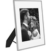 image:imageAmericanflat 12x18 Poster Frame  Walnut Engineered Wood with Polished Plexiglass  Wide Picture Frame for Vertical or Horizontal Wall Display  Epic Collection  Walnut  Polished plexiglass front hangs vertical or horizontal sawtooth hangers included fits photos posters and artSilver