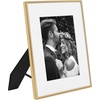 image:imageAmericanflat 12x18 Poster Frame  Walnut Engineered Wood with Polished Plexiglass  Wide Picture Frame for Vertical or Horizontal Wall Display  Epic Collection  Walnut  Polished plexiglass front hangs vertical or horizontal sawtooth hangers included fits photos posters and artGold
