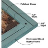 image:imageAmericanflat 16x20 Poster Frame  Distressed Wood  Turquoise Blue  Polished plexiglass front hangs vertical or horizontal sawtooth hangers included fits photos posters and art