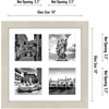 image:imageAmericanflat 4x4 Collage Picture Frame  Fits 4  Light Wood  Overall frame size 10x10 Shatterresistant glass sawtooth hangers included fits photos and art
