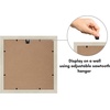 image:imageAmericanflat 4x4 Collage Picture Frame  Fits 4  Light Wood  Overall frame size 10x10 Shatterresistant glass sawtooth hangers included fits photos and art