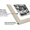 image:imageAmericanflat 4x4 Collage Picture Frame  Fits 4  Light Wood  Overall frame size 10x10 Shatterresistant glass sawtooth hangers included fits photos and art