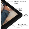 image:imageAmericanflat 85x11 Picture Frame with ShatterResistant Glass  Streamline Collection  Thin Border Photo Frame for Tabletop and Wall Display  Hanging Hardware and Easel Stand Included  Grey  Shatterresistant glass wall or tabletop display with included easel sawtooth hangers included secure turntab backingBlack