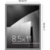 image:imageAmericanflat 85x11 Picture Frame with ShatterResistant Glass  Streamline Collection  Thin Border Photo Frame for Tabletop and Wall Display  Hanging Hardware and Easel Stand Included  Grey  Shatterresistant glass wall or tabletop display with included easel sawtooth hangers included secure turntab backingGrey