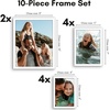 image:imageAmericanflat 85x11 Picture Frame with ShatterResistant Glass  Streamline Collection  Thin Border Photo Frame for Tabletop and Wall Display  Hanging Hardware and Easel Stand Included  Grey  Shatterresistant glass wall or tabletop display with included easel sawtooth hangers included secure turntab backingWhite