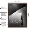 image:imageAmericanflat 85x11 Picture Frame with ShatterResistant Glass  Streamline Collection  Thin Border Photo Frame for Tabletop and Wall Display  Hanging Hardware and Easel Stand Included  Grey  Shatterresistant glass wall or tabletop display with included easel sawtooth hangers included secure turntab backingWalnut