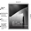 image:imageAmericanflat 85x11 Picture Frame with ShatterResistant Glass  Streamline Collection  Thin Border Photo Frame for Tabletop and Wall Display  Hanging Hardware and Easel Stand Included  Grey  Shatterresistant glass wall or tabletop display with included easel sawtooth hangers included secure turntab backingGrey