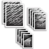 image:imageAmericanflat 85x11 Picture Frame with ShatterResistant Glass  Streamline Collection  Thin Border Photo Frame for Tabletop and Wall Display  Hanging Hardware and Easel Stand Included  Grey  Shatterresistant glass wall or tabletop display with included easel sawtooth hangers included secure turntab backingWhite